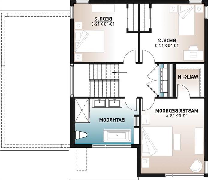 2nd floor image of Sequoia 3 House Plan