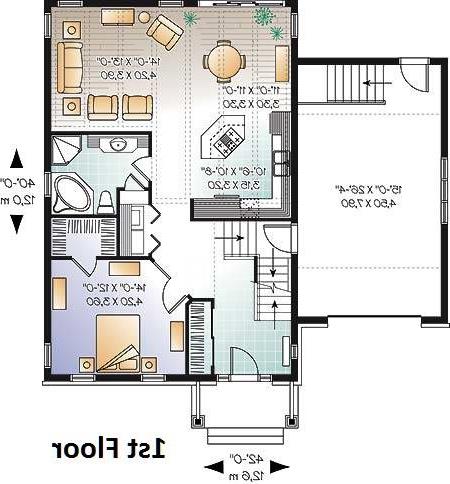 1st Floor Plan image of Dahlia House Plan