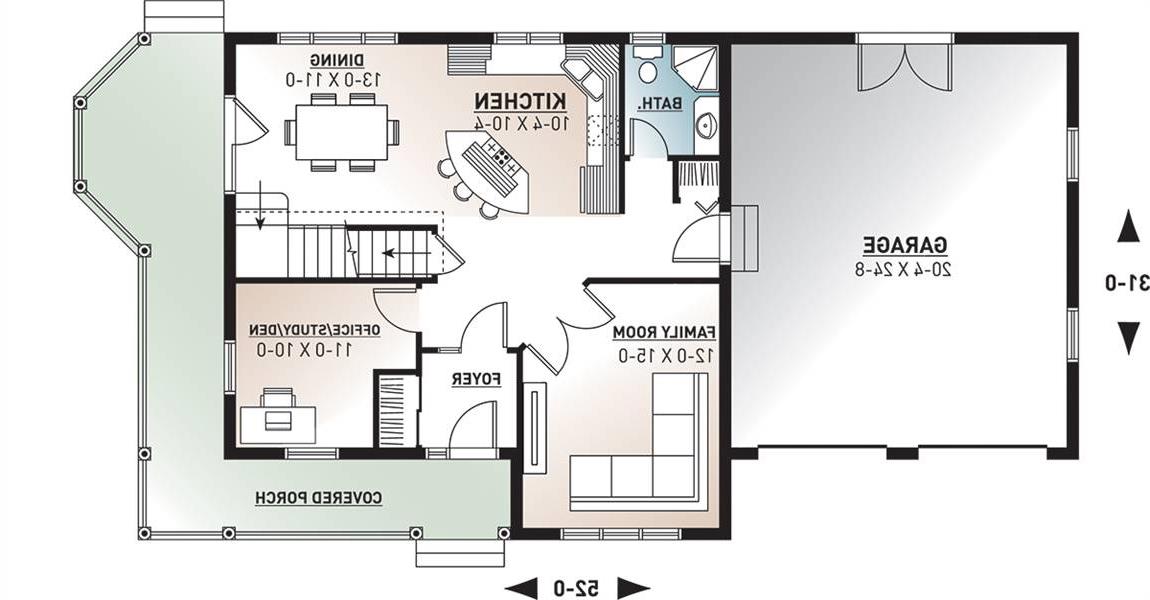 1st Floor Plan image of 3861 House Plan