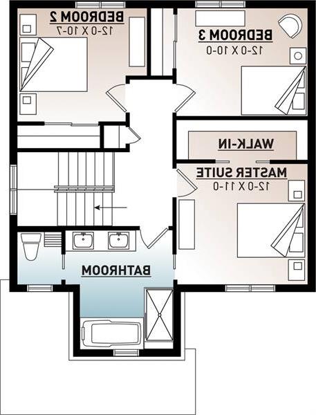 2nd Floor Plan image of Kinkade House Plan