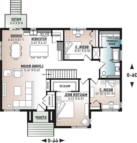 1st Floor Plan image of Scandia House Plan