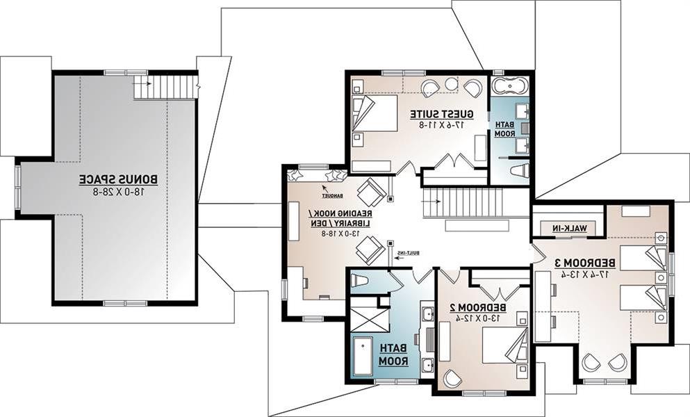 2nd Floor Plan image of Midwest 2 House Plan
