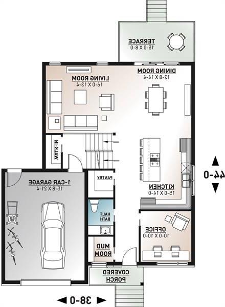 1st Floor Plan image of Robusta House Plan