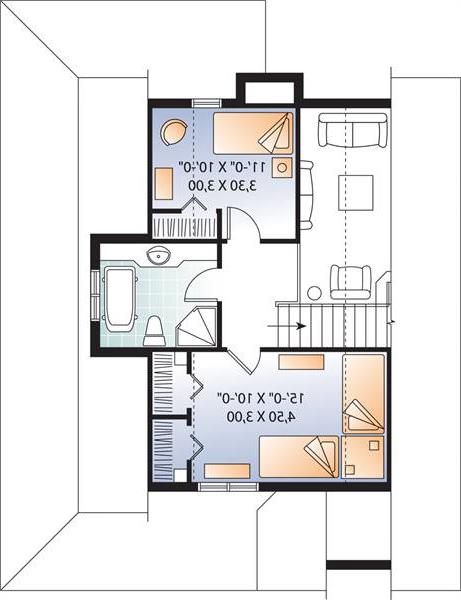 2nd Floor Plan image of La bastide House Plan