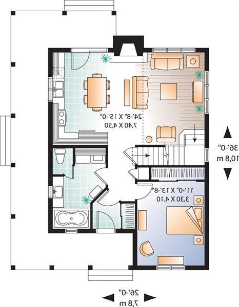 1st Floor Plan image of La bastide House Plan