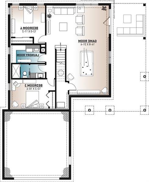 Basement image of The Gallagher 3 House Plan