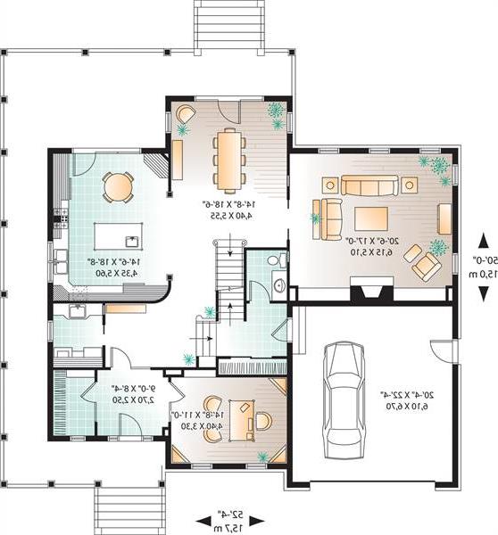 1st Floor Plan image of La Fayette House Plan