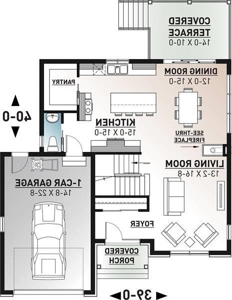 1st Floor Plan image of Frontenac 3 House Plan