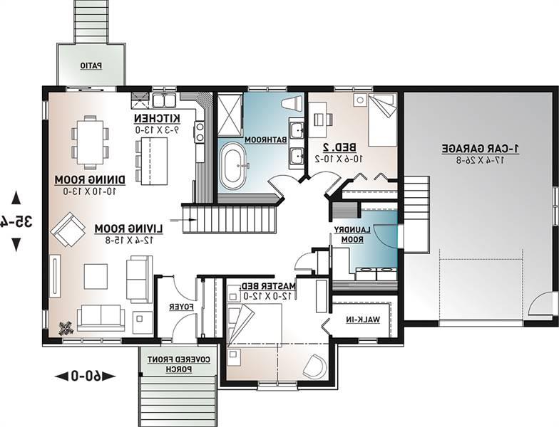 1st Floor Plan image of Aspen Creek 2 House Plan