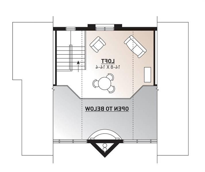 2nd Floor Plan image of The Skybridge 3 House Plan