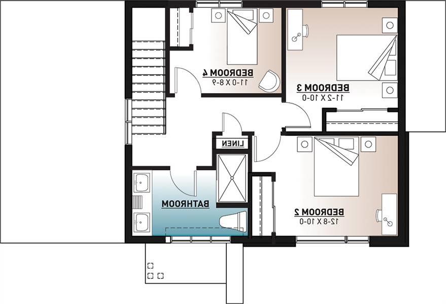 2nd Floor Plan image of Magnolia 3 House Plan