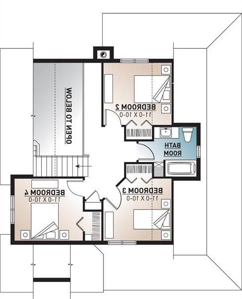 2nd Floor Plan image of Hickory Lane 2 House Plan