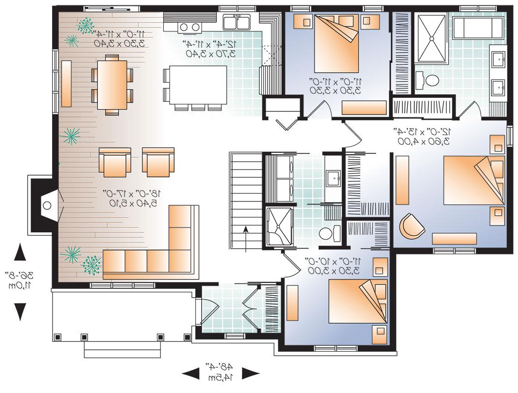 First level image of Bradley 3 House Plan