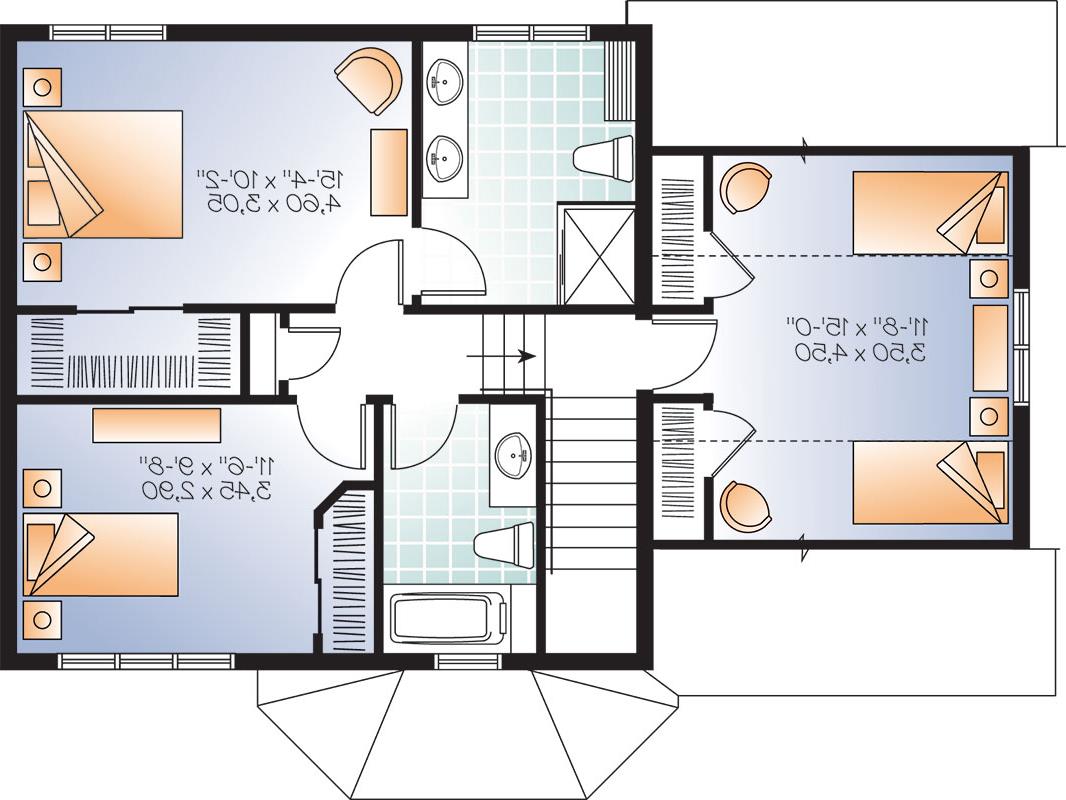 Second level image of Meslay 2 House Plan