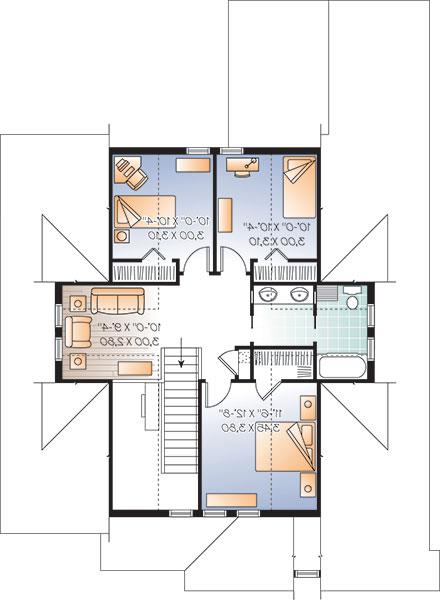 Second level image of Cambridge House Plan