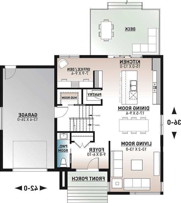 1st Floor Plan image of Sequoia 3 House Plan