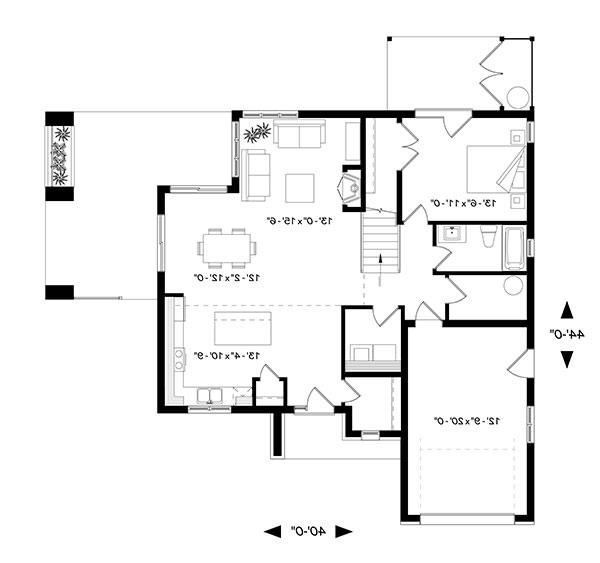 First level image of Azalea House Plan