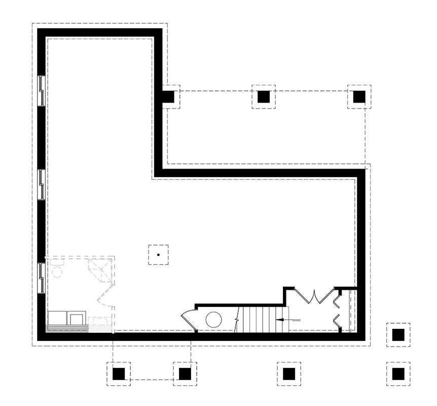 Basement image of Olympe House Plan