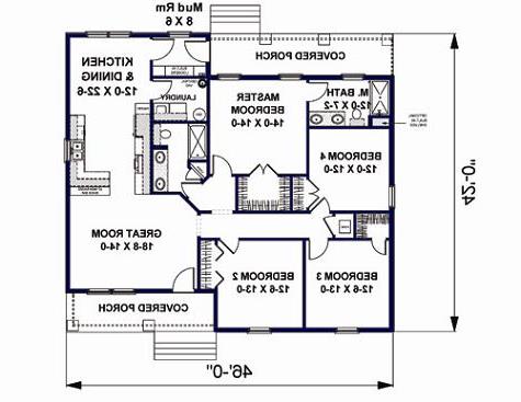 Floor Plan image of Jackson Winds House Plan