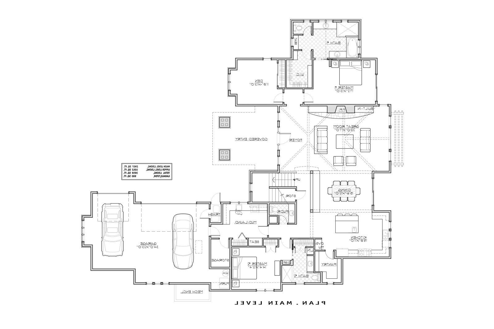 1st Floor Plan image of Aspen Lodge House Plan