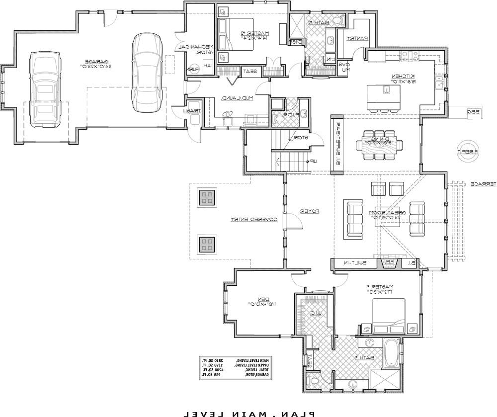 1st Floor Plan image of Magnificent Mountain House Plan