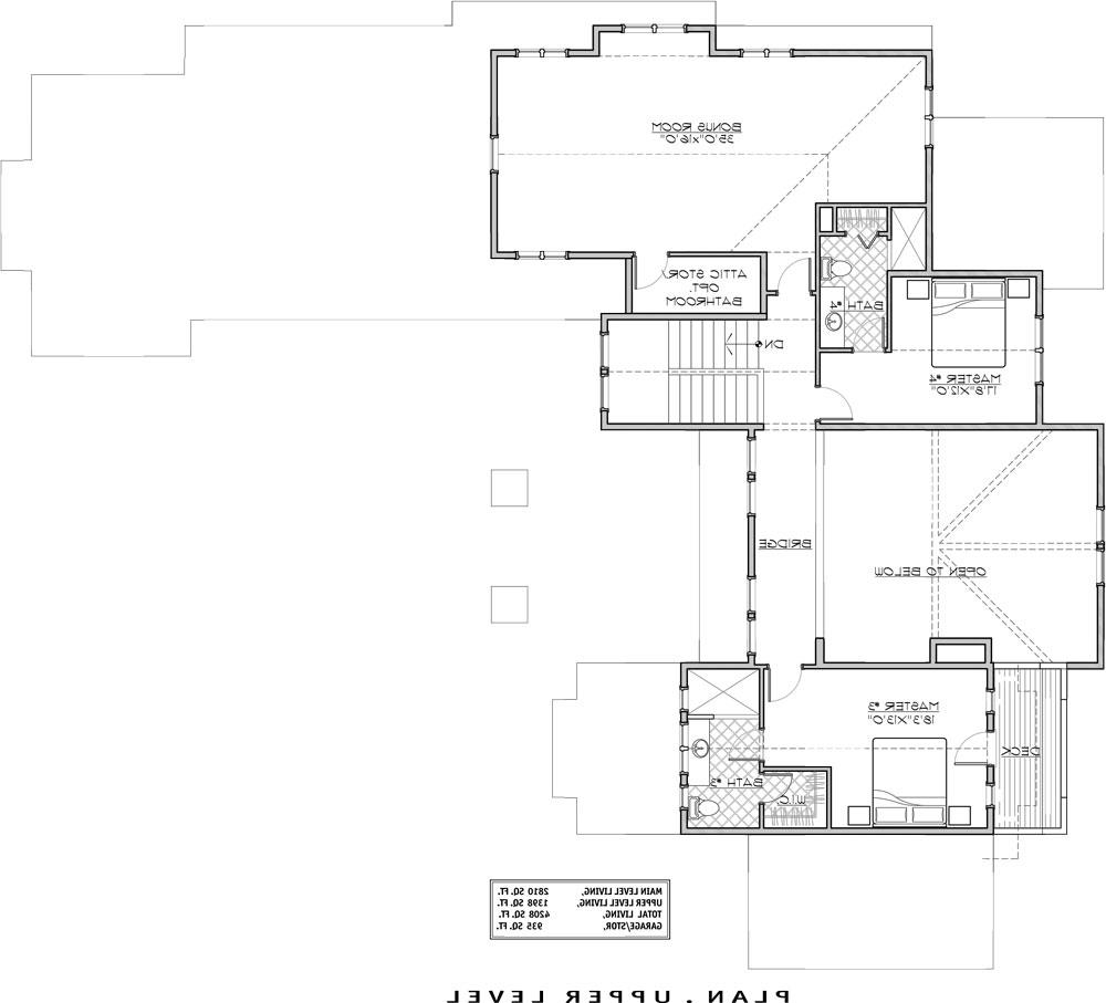 2nd Floor Plan image of Magnificent Mountain House Plan