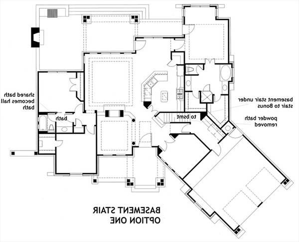 Basement Stair Opt 1 image of L'Attesa di Vita House Plan
