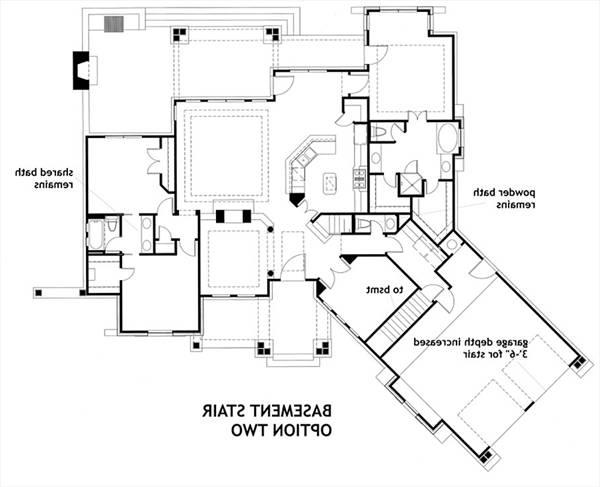 Basement Stair Opt 2 image of L'Attesa di Vita House Plan