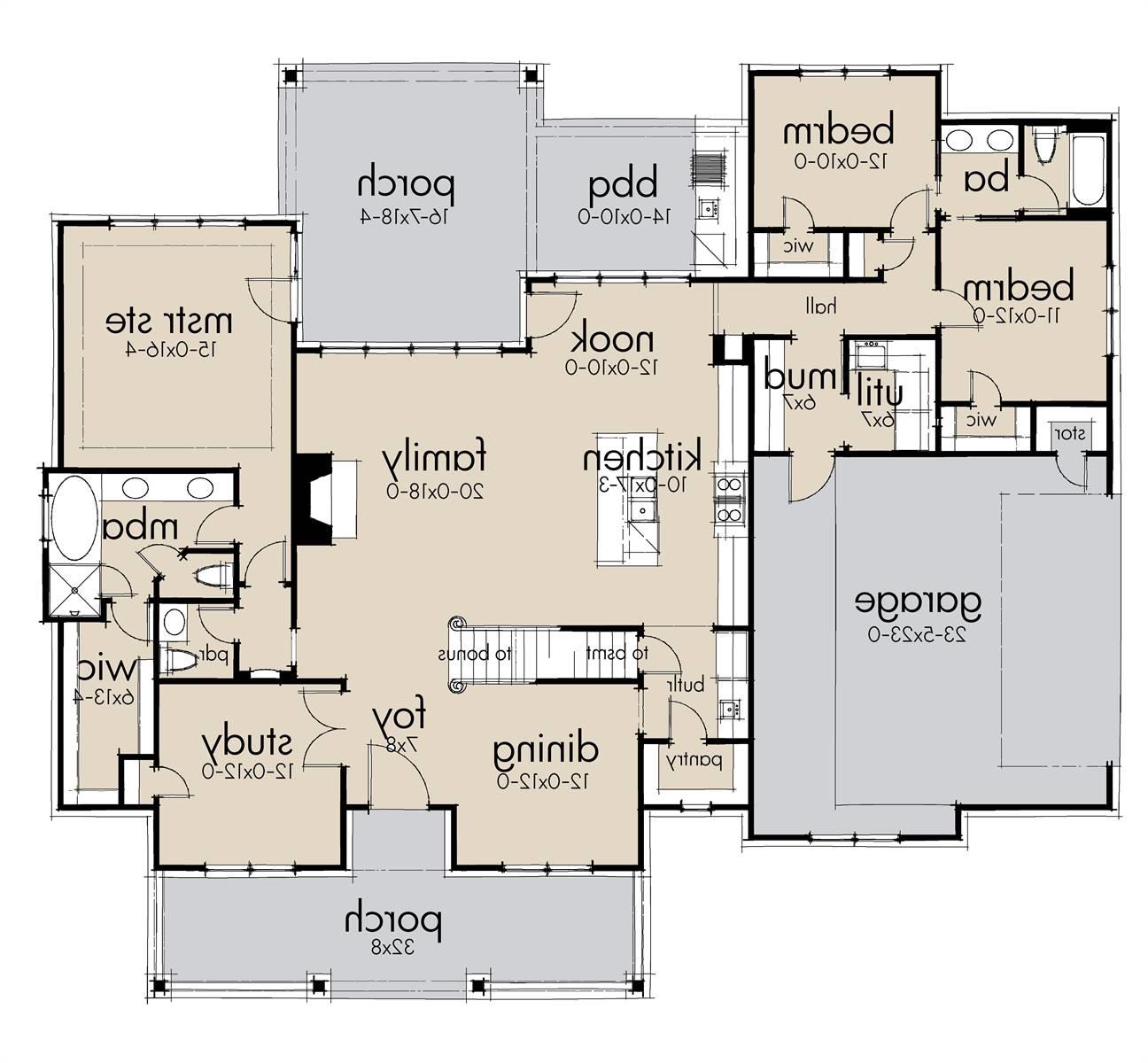 First Floor Plan image of Independence Ave House Plan