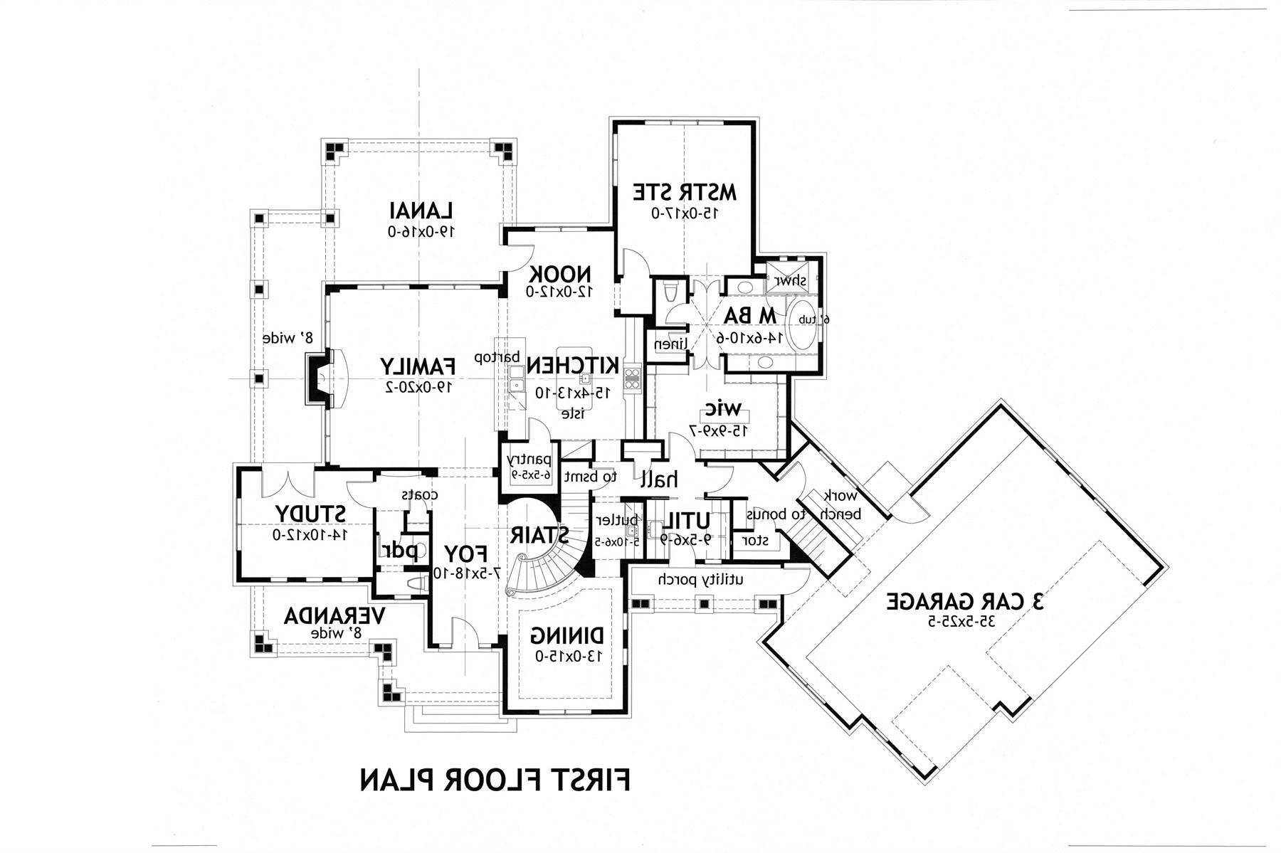 1st Floor image of Crystal Falls House Plan
