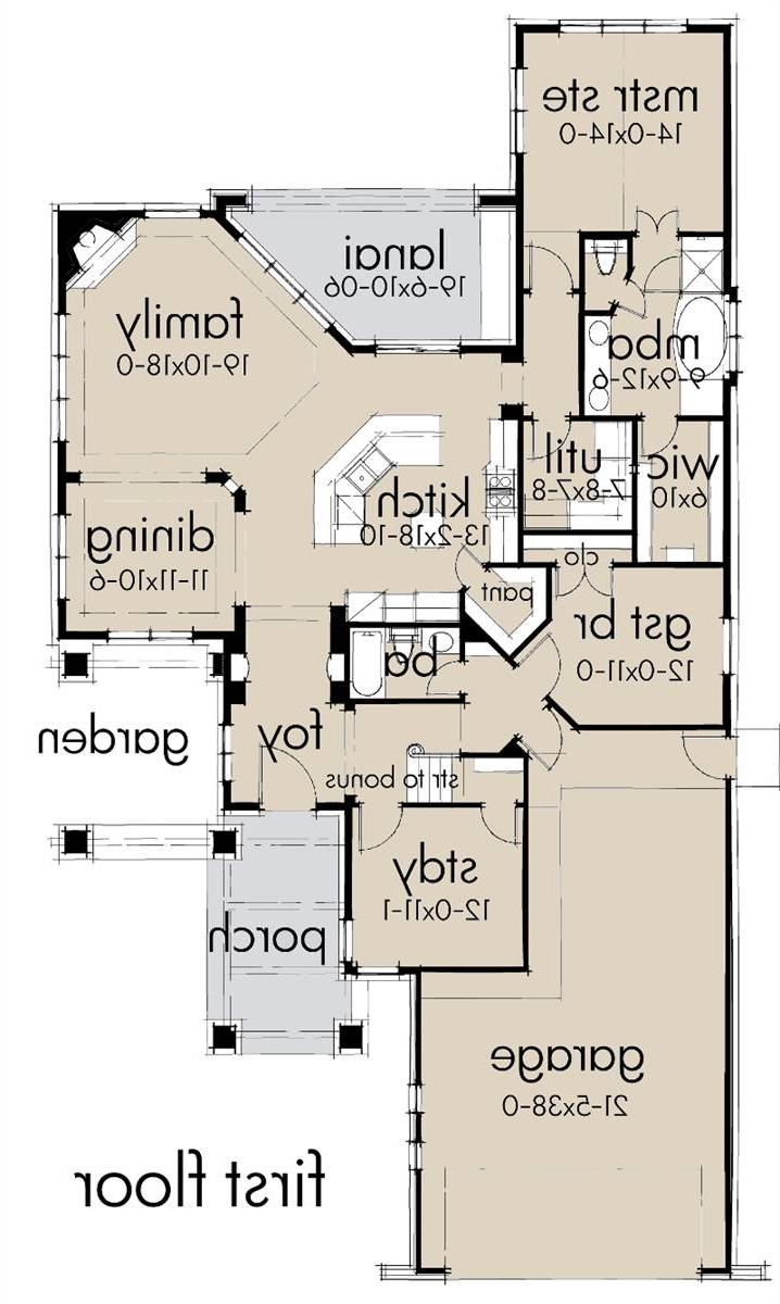 First Floor Plan image of L'Casa Stretta House Plan