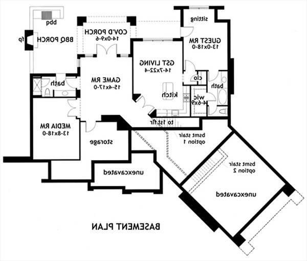 Basement Floor Plan image of Vita di Lusso House Plan
