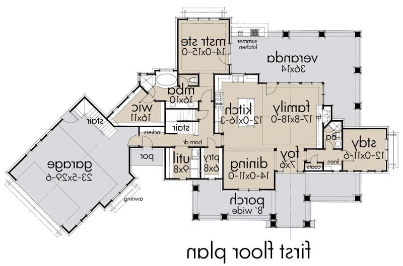 First Floor Plan image of Magnolia Farm House House Plan