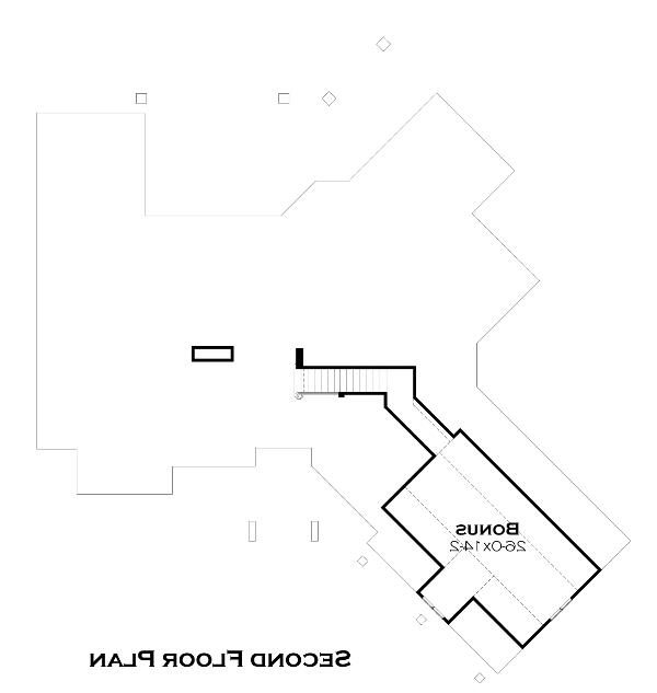 Second Floor Plan image of Reconnaissante Cottage House Plan