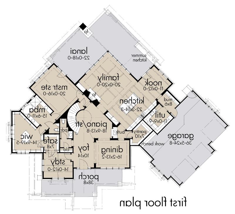First Floor Plan image of dell'Azienda Agricola House Plan