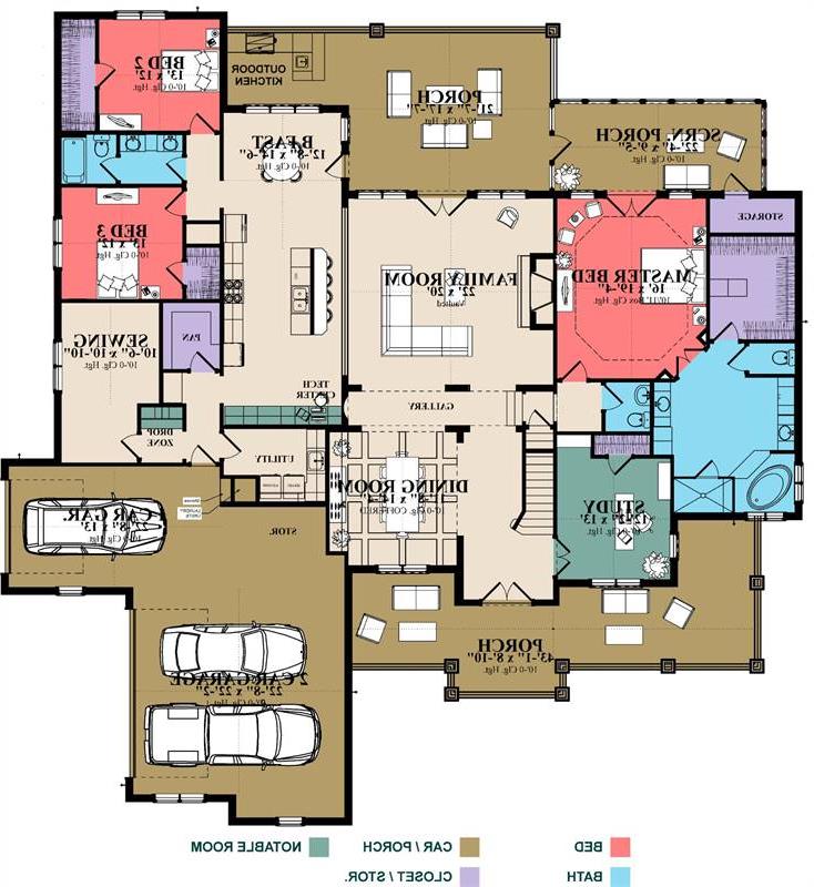 1st Floor Plan image of Willowbrook House Plan