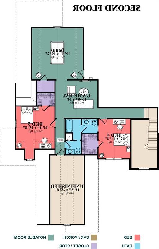 2nd Floor Plan image of Willowbrook House Plan