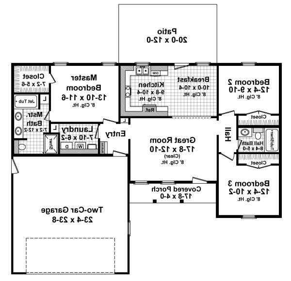 1st Level Floorplan image of The Alice Lane House Plan