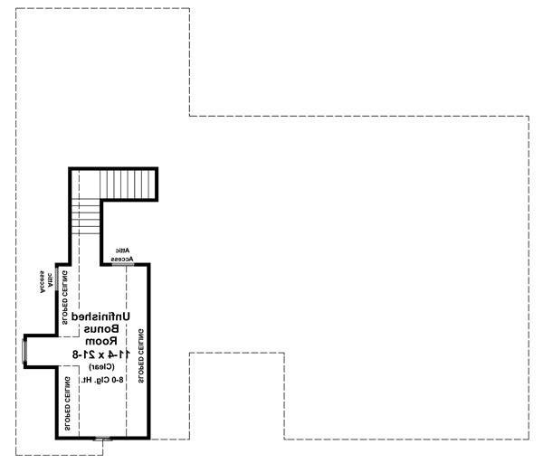 Bonus Room Floorplan image of The Pecan Orchard House Plan
