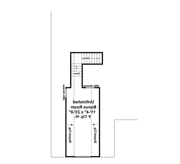 Bonus Room Floorplan image of The Lexington Avenue House Plan