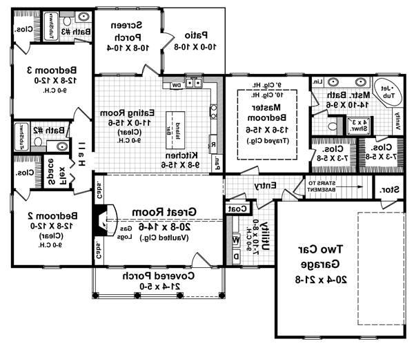Floorplan image of The Seneca Hills House Plan