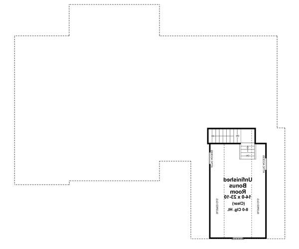 Bonus Room Floorplan image of The Forrest Wood House Plan