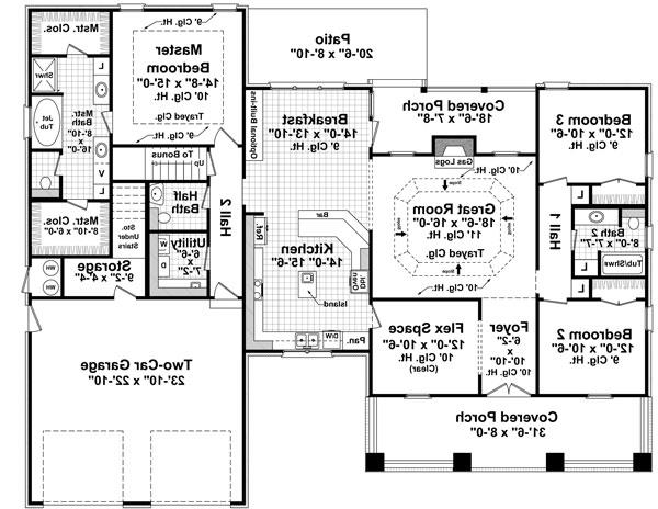 1st Level Floorplan image of The Morgan Landing House Plan