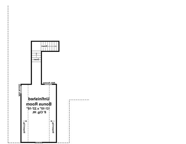 Bonus Room Floorplan image of The Morgan Landing House Plan