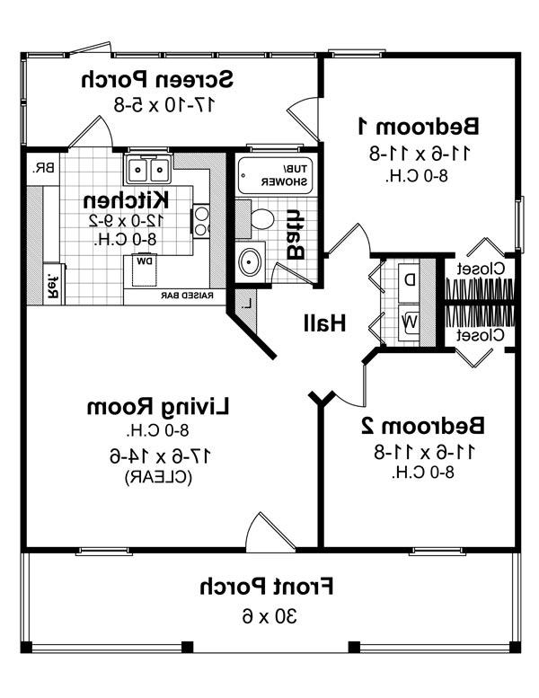1st Level Floorplan image of The Cedarcrest House Plan