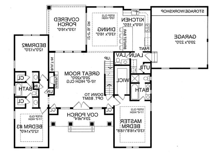 First Floor Plan image of LIBERTY HILL House Plan