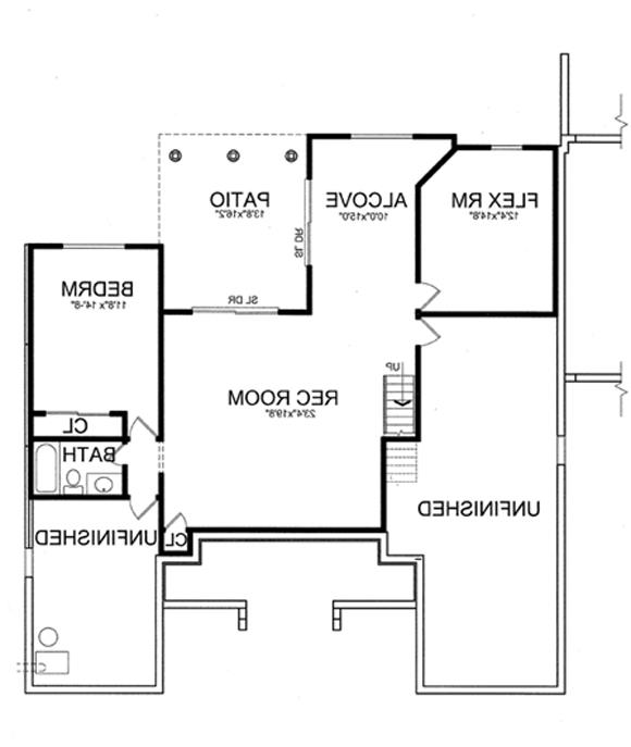 Optional Walk-out Basement Plan image of LIBERTY HILL House Plan
