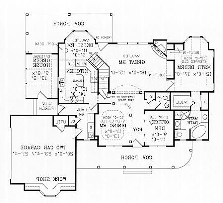 First Floor Plan image of CLIFTON House Plan