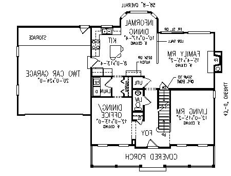 First Floor Plan image of DURHAM House Plan