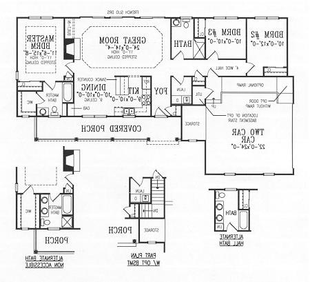 First Floor Plan image of SPRINGFIELD House Plan